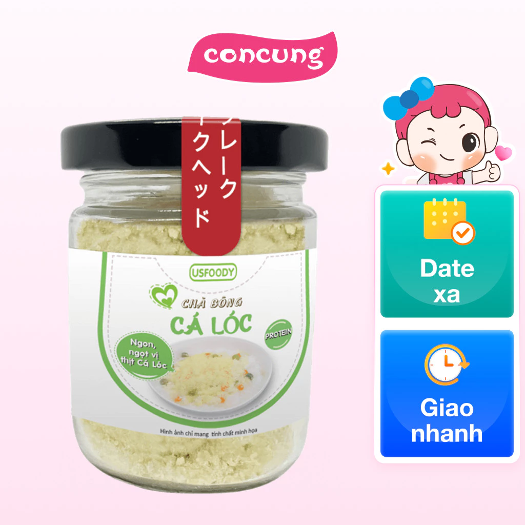 Chà Bông Cá Lóc US FOOD 20g - Thơm Ngon, Bổ Dưỡng Cho Bé Ăn Dặm