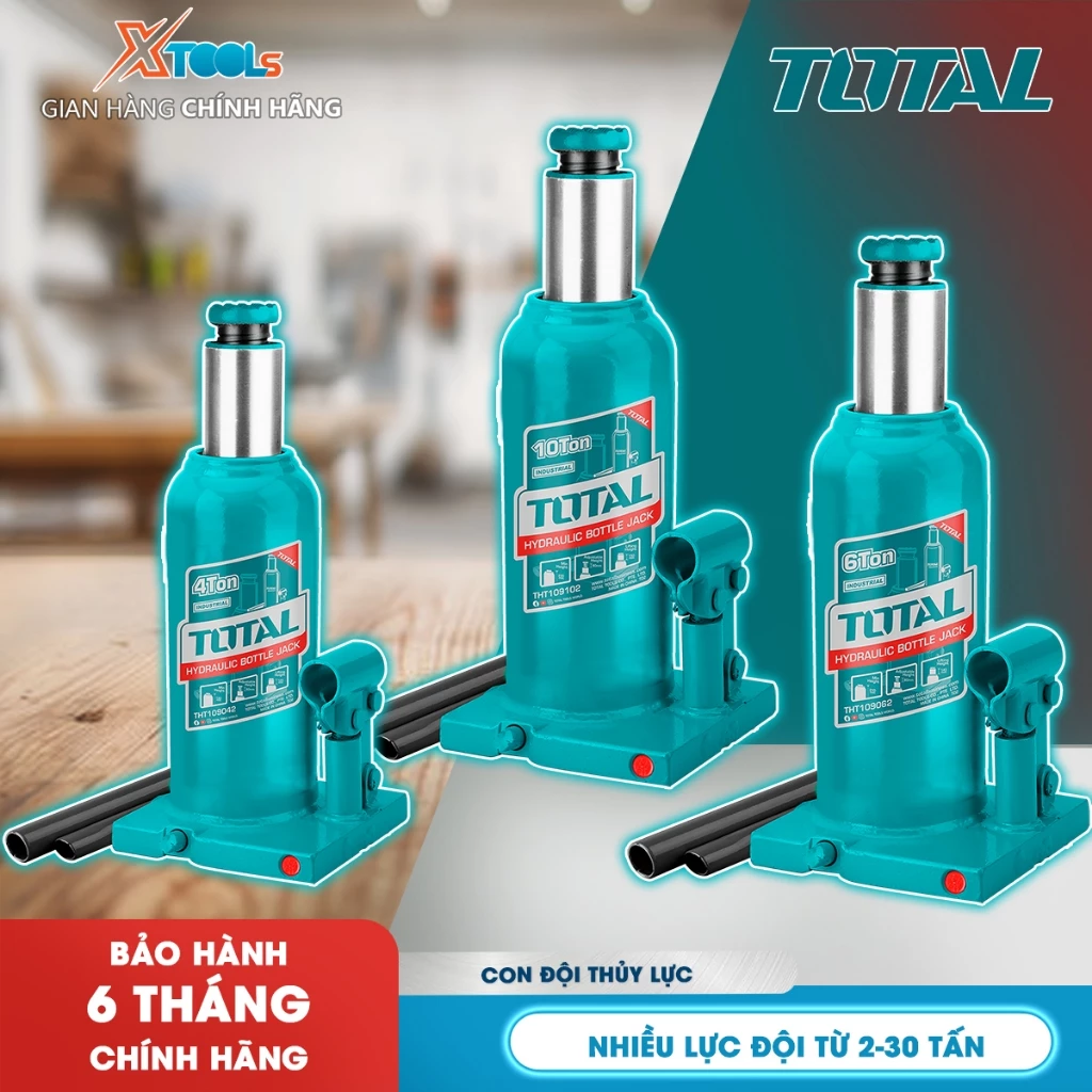 Con Đội Thủy Lực TOTAL 2-30 Tấn, Chiều Cao 181-465mm, Đội Ô Tô Xe Tải