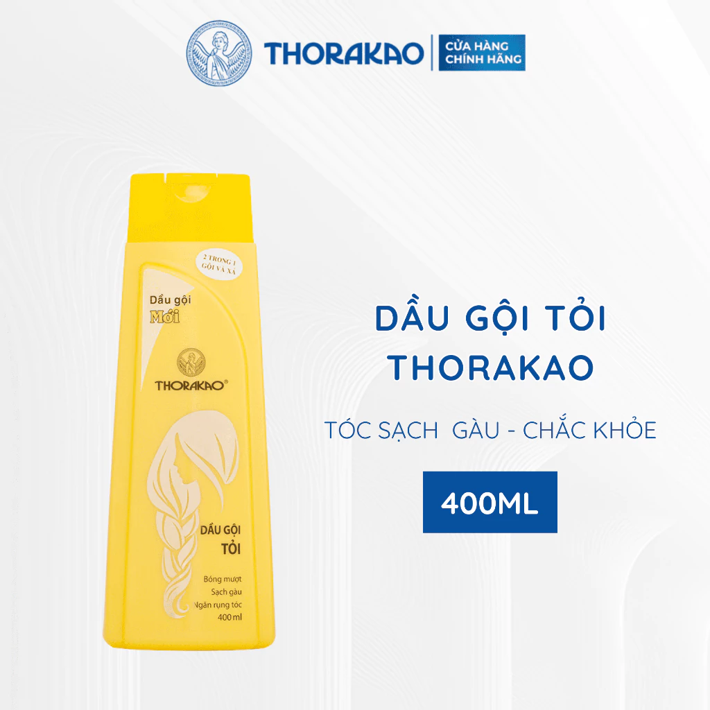 Dầu Gội Xả 2in1 Thorakao Tinh Chất Tỏi 400ml - Ngừa Gàu, Giảm Ngứa, Mượt Tóc
