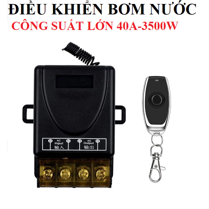 Điều Khiển Từ Xa 100M 40A - Bật Tắt Máy Bơm, Rửa Xe Chỉ 1 Nút