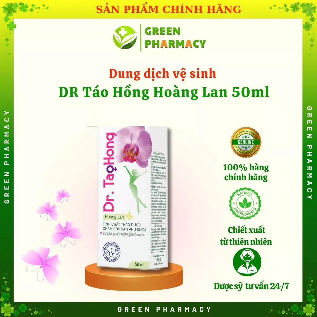 Dung Dịch Vệ Sinh DR. Táo Hồng Hoàng Lan 50ml - Xịt Thảo Dược, Sạch Khuẩn, Khử Mùi 12h