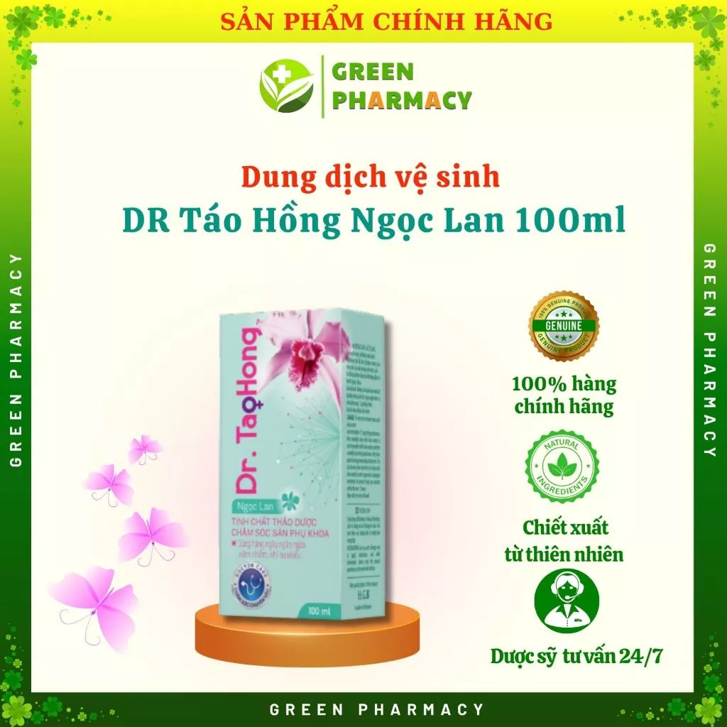 Dung Dịch Vệ Sinh Phụ Nữ Dr. Táo Hồng Ngọc Lan 100ml - Thảo Dược Tự Nhiên, Kháng Khuẩn, Giảm Ngứa