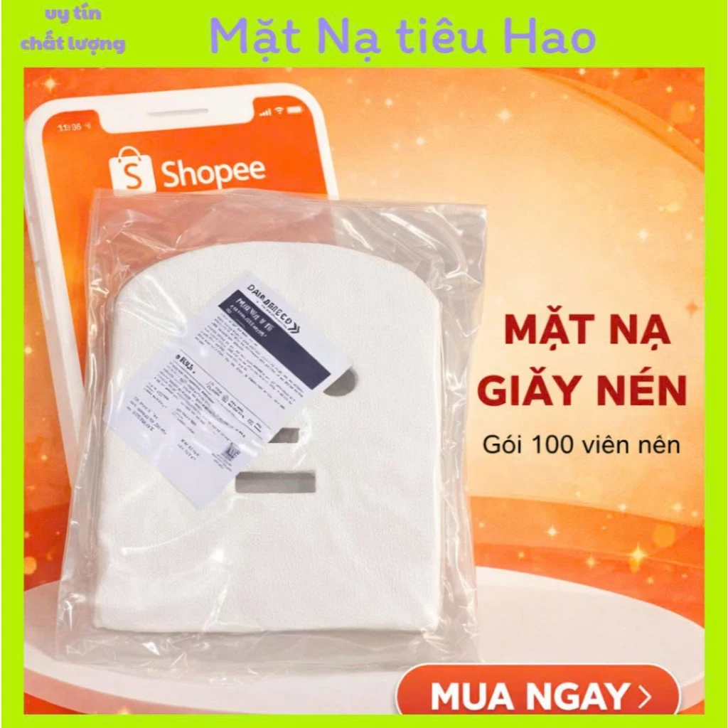Gạc Nguyên Mặt 100 Miếng Tiện Dụng Đắp Mặt Nạ Spa, Chăm Sóc Da Chuyên Nghiệp