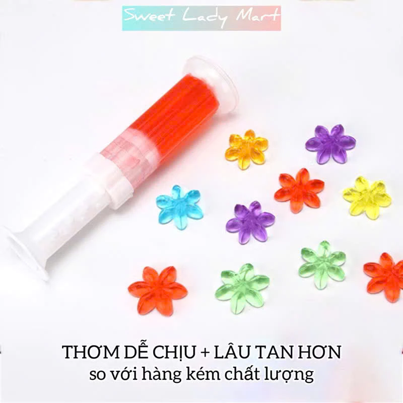 Gel Thơm Bồn Cầu Hình Hoa - Khử Mùi, Diệt Khuẩn, Thơm Mát 11 Tuần