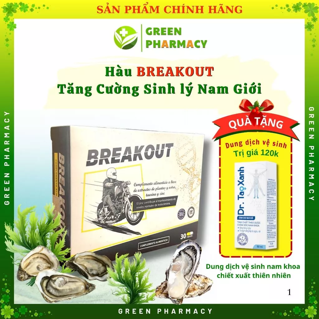 Hàu Breakout - Bổ Thận Tráng Dương, Tăng Cường Sinh Lực & Sức Khỏe Sinh Lý Nam Giới