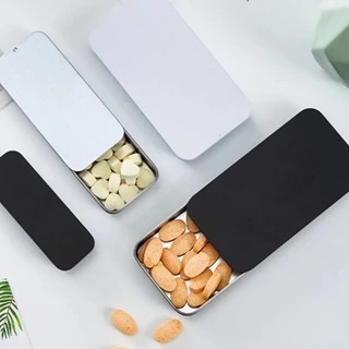 Hộp Thiếc Mini Nắp Trượt 6x3.3cm - Đựng Thuốc, Trang Sức, Vật Dụng Cá Nhân Tiện Lợi