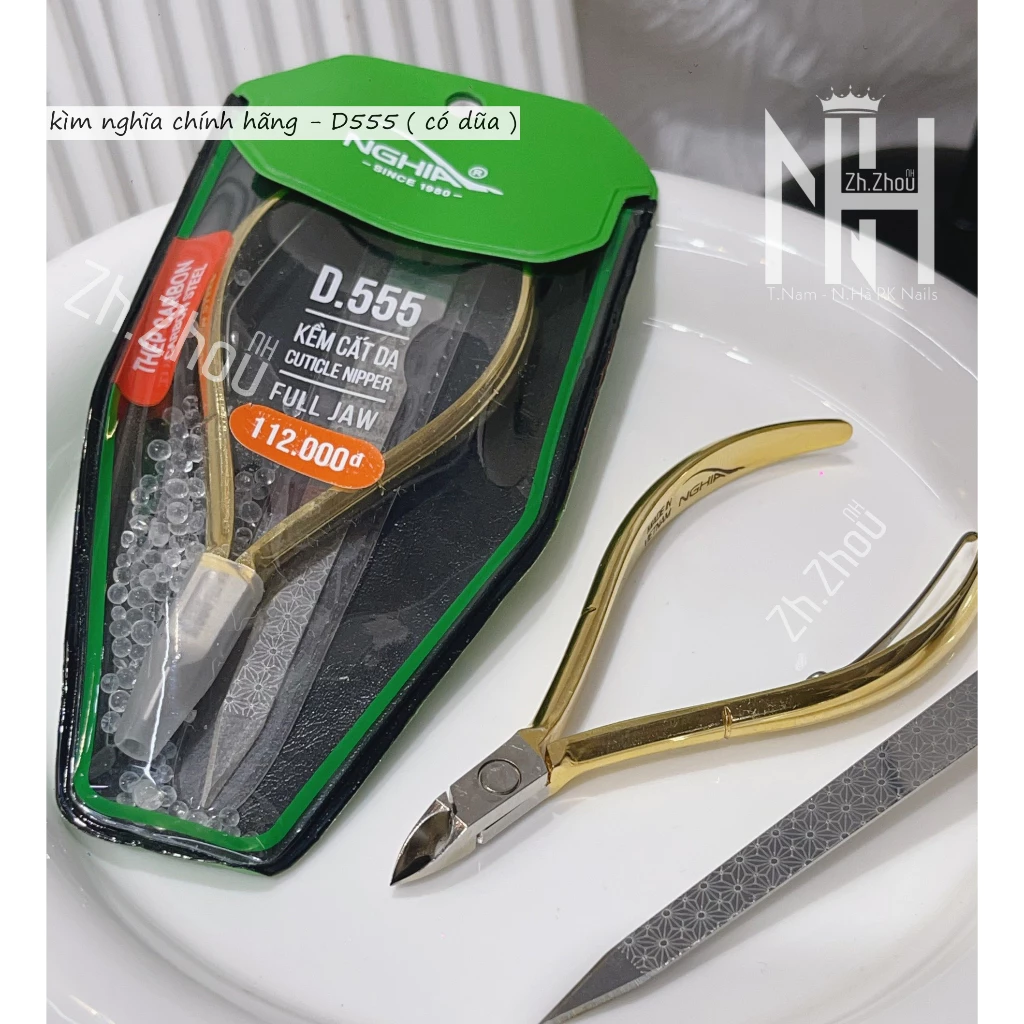 Kềm Cắt Da Nghĩa D555 Mạ Vàng 9999 - Sắc Bén, Chính Xác, An Toàn Cho Tay
