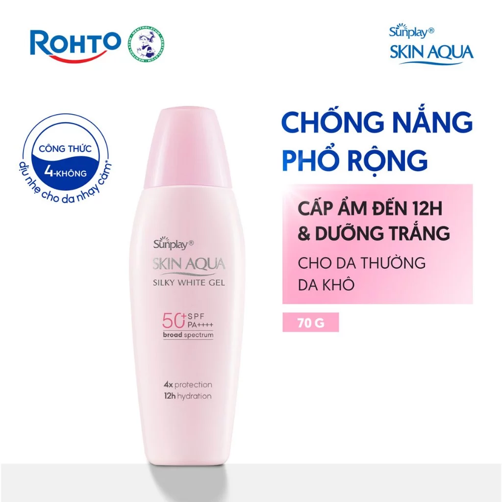 Kem Chống Nắng Dạng Gel Skin Aqua SPF50 PA++++ Dưỡng Trắng, Cấp Ẩm 12H