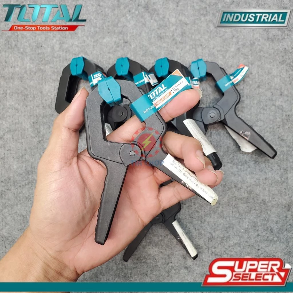 Kẹp Lò Xo Nhựa Total 4 Inch & 6 Inch - Lực Kẹp Mạnh, Dùng Đa Năng, Giá Tốt