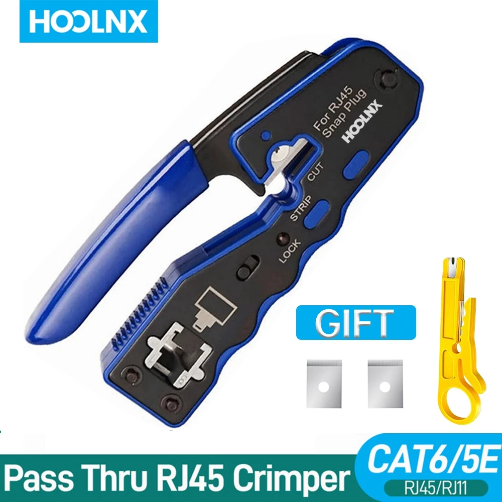 Kìm Bấm Mạng RJ45 Đa Năng - Ép Cắt Tước Dây CAT6 CAT5E Chính Xác