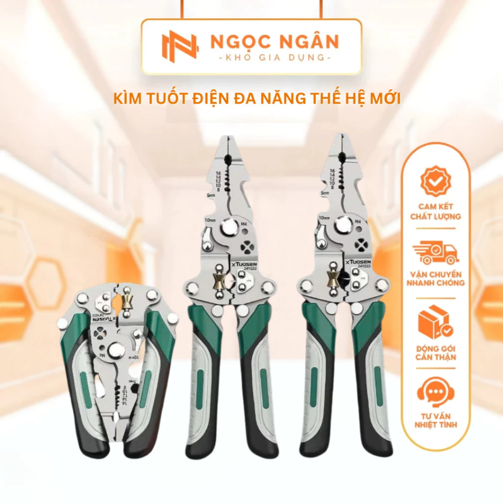 Kìm Tuốt Dây Điện 12in1 Gấp Gọn - Thế Hệ Mới 2025, Đa Năng, Tiện Lợi