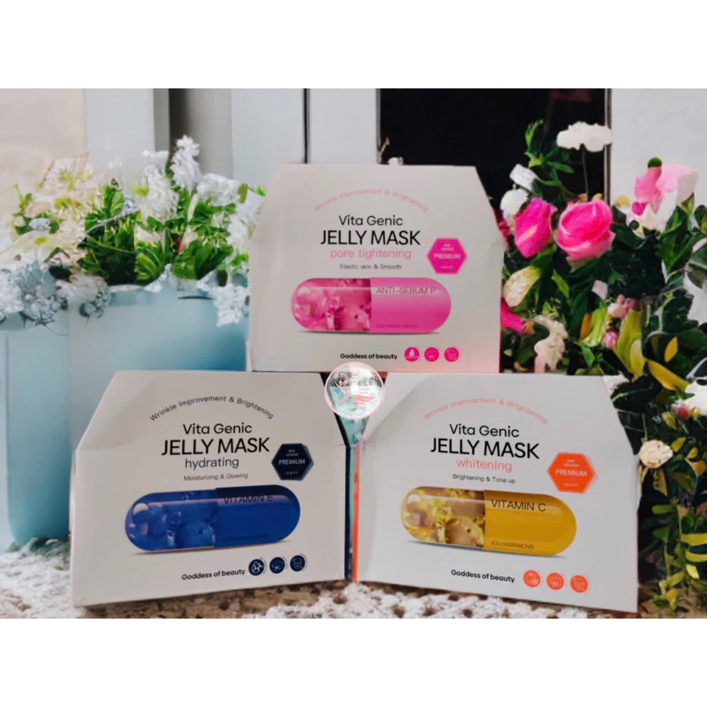 Mặt Nạ Dưỡng Da Vita Genic Kenlly Premium - Cấp Ẩm, Nâng Cơ, Sáng Da, Hộp 10 Miếng