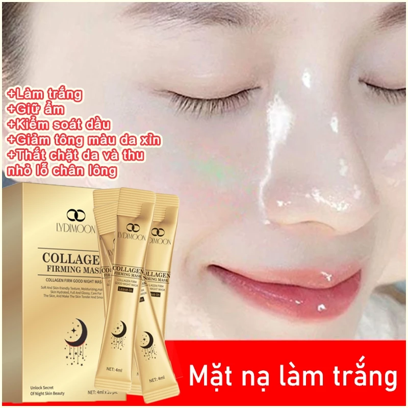 Mặt Nạ Ngủ Collagen Dưỡng Trắng Cấp Ẩm Cho Da Nhạy Cảm, Săn Chắc Da