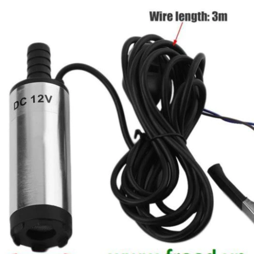 Máy Bơm Chìm Mini 12V/24V 84W - Bơm Mọi Chất Lỏng, Dùng Ắc Quy Tiện Lợi