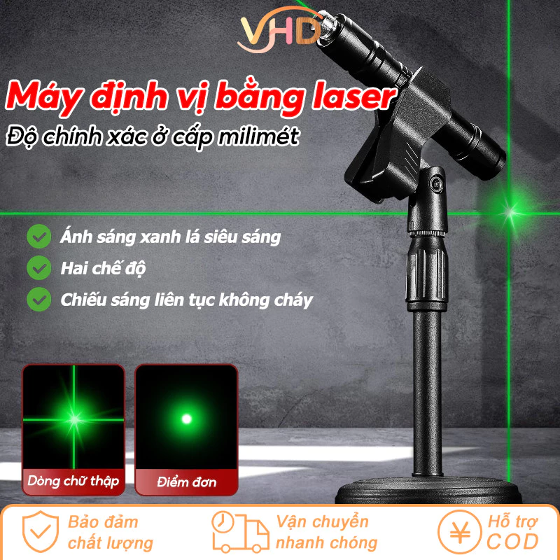 Máy Định Vị Laser Xanh Đa Năng, Tia Chữ Thập Sáng - Dụng Cụ Xây Dựng & DIY Chính Xác