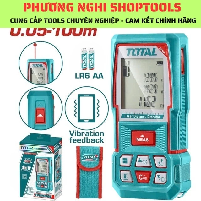 Máy Đo Khoảng Cách Laser Total TMT Chính Hãng - Đo Chính Xác Đến 100m, Sai Số Chỉ 2mm