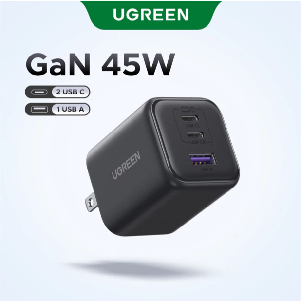 Sạc GaN 45W UGREEN Nexode - Sạc Siêu Nhanh Cho iPhone 17 Pro Max, Samsung S24 Ultra