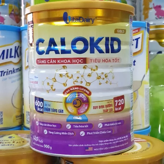 Sữa CaloKid Gold 900g Giúp Trẻ 1-10 Tuổi Tăng Cân Khoa Học, Hết Biếng Ăn