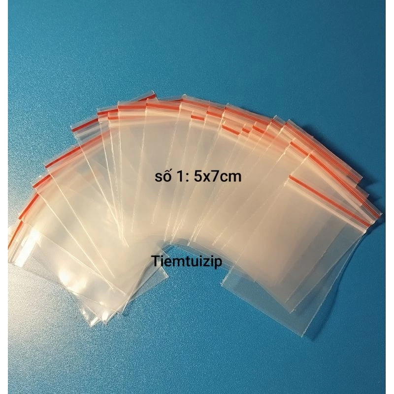 Túi Zip Chỉ Đỏ 200 Chiếc Đủ Size Từ Nhỏ Đến Lớn, Chất Lượng Cao, Giá Tốt