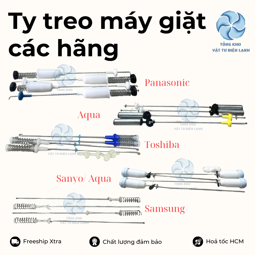Ty Treo Máy Giặt Chính Hãng Sanyo, Aqua, Panasonic, Toshiba, Samsung - Giảm Rung Ồn Hiệu Quả