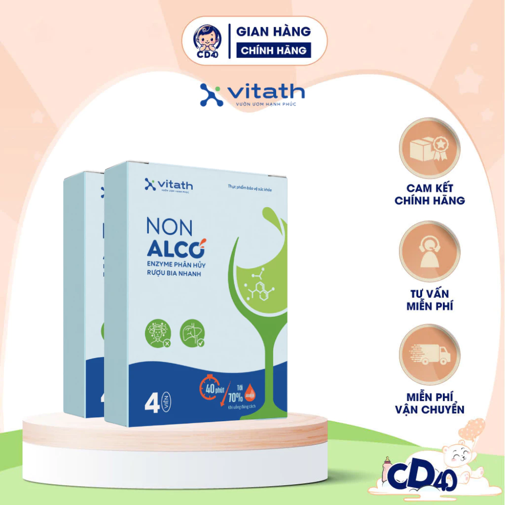 Viên Ngậm Giải Rượu Non Alco - Phân Giải Cồn Sau 40 Phút, Bảo Vệ Gan