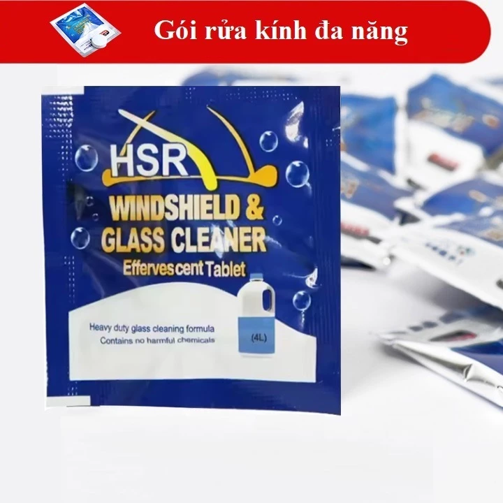 Viên Sủi Rửa Kính Đa Năng 1 Pha 4 Lít - Sạch Bóng, Tiết Kiệm, Thân Thiện