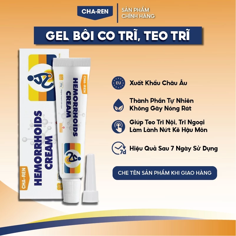 Kem Bôi Trĩ CHA-REN Xuất Khẩu EU - Giảm Đau Rát, Co Búi Trĩ Hiệu Quả
