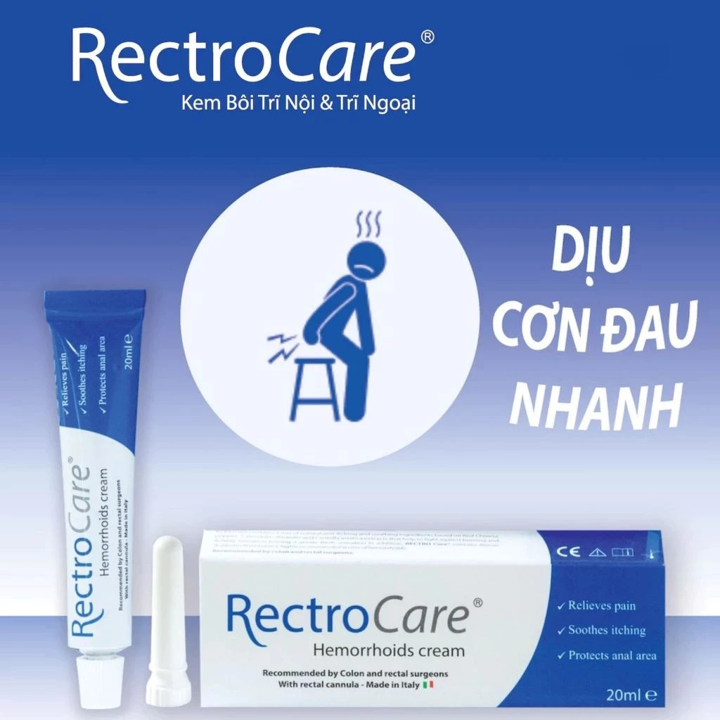 Kem Bôi Trĩ RectroCare 20ml Chính Hãng Ý - Giảm Ngay Đau Rát, Ngứa, An Toàn Cho Bà Bầu