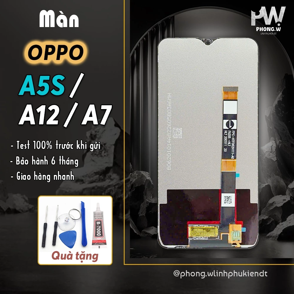 Màn Hình Oppo A5S A12 A7 Chính Hãng - Tặng Bộ Sửa Chữa & Keo Chuyên Dụng