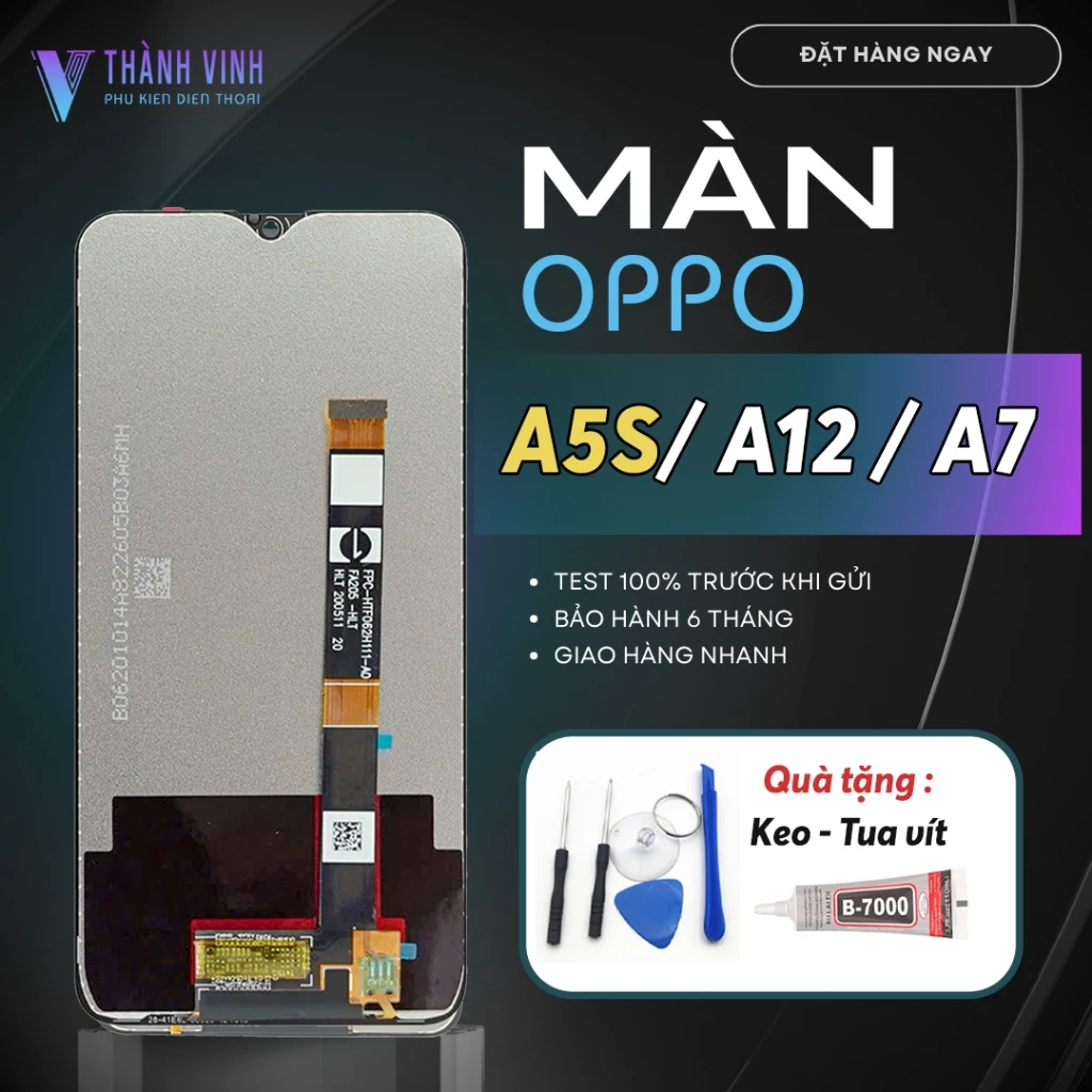 Màn Hình Oppo A5S A12 A7 Chính Hãng, Tặng Keo & Bộ Công Cụ Sửa Chữa